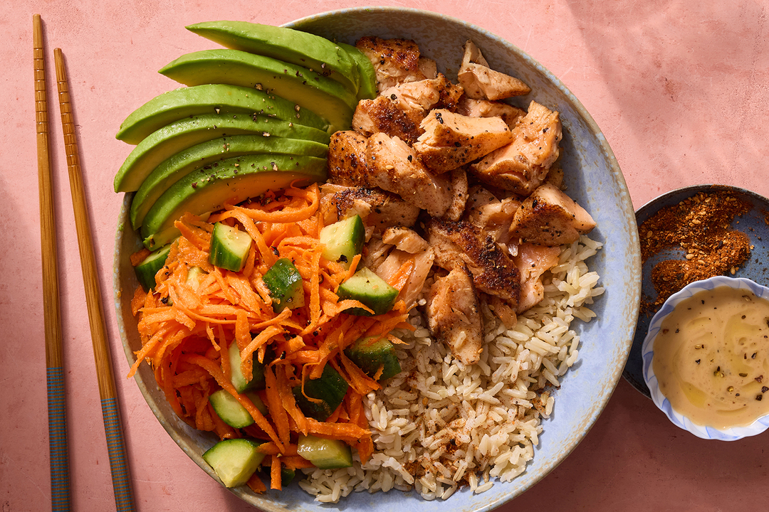 Sesame-Ponzu Salmon & Brown Rice Bowls