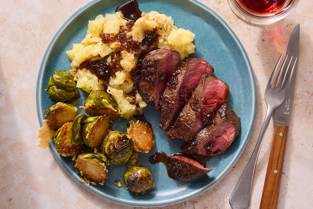 Balsamic Steaks & Truffle Mashed Potatoes