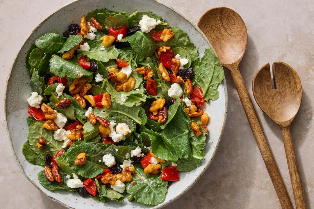 Baby Kale & Goat Cheese Salad