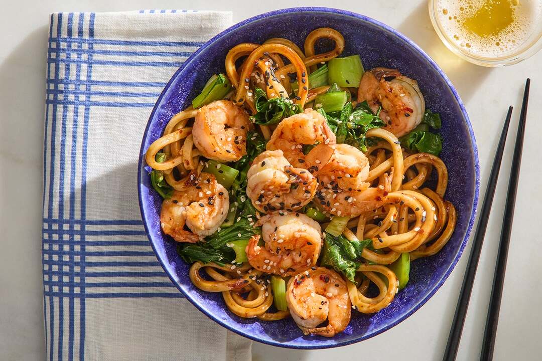 15-Min Shrimp & Orange-Chili Noodles