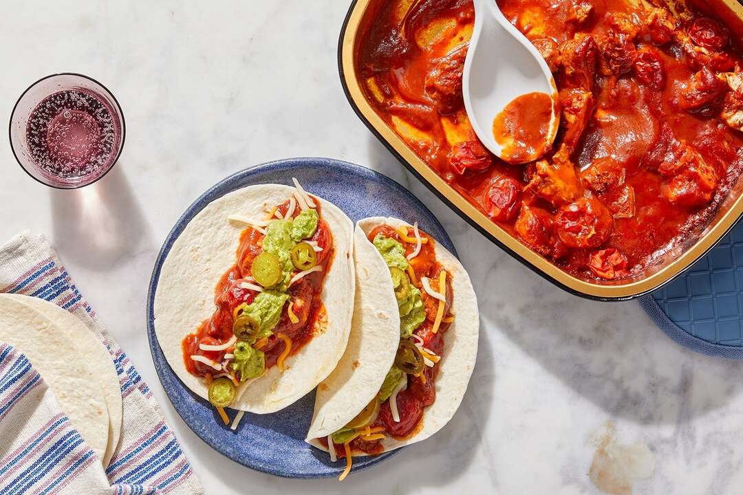 Oven-Baked Chicken Tacos