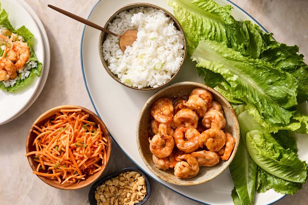 Hoisin Shrimp Lettuce Cups
