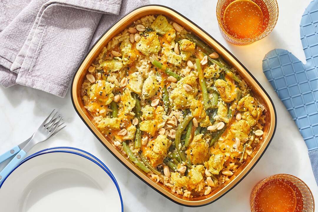 Oven-Baked Curry Peanut Chicken