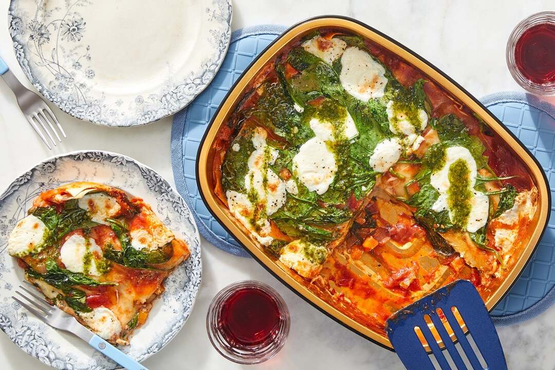 Oven-Baked Three Cheese Lasagna