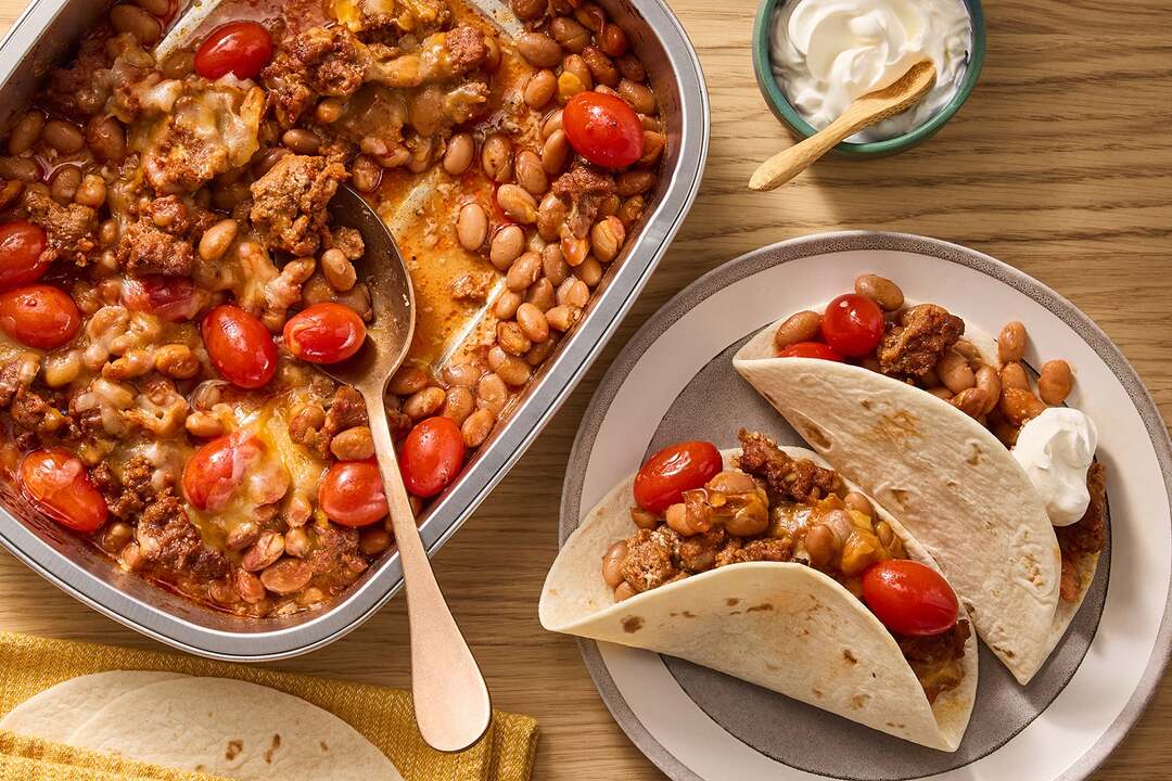 Chorizo & Pinto Bean Tacos