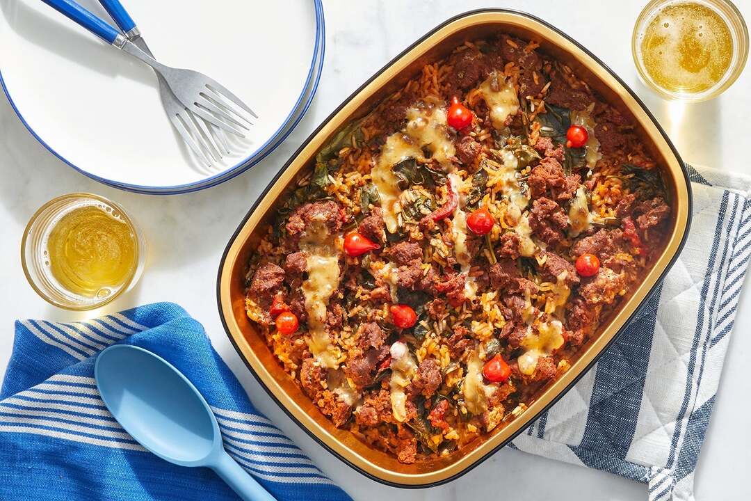 Oven-Baked Spanish Chorizo Rice