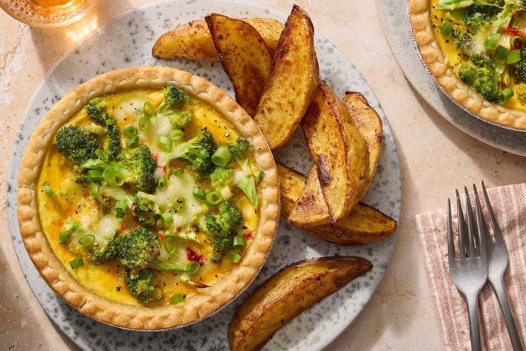 Broccoli & Cheddar Quiche