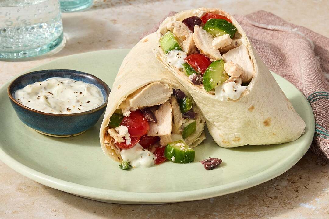 Chicken & Greek Salad Wraps