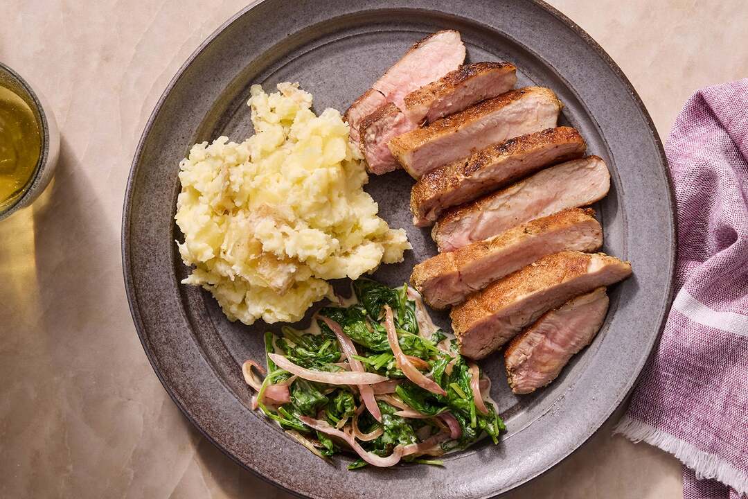 Seared Pork Chops & Mashed Potatoes