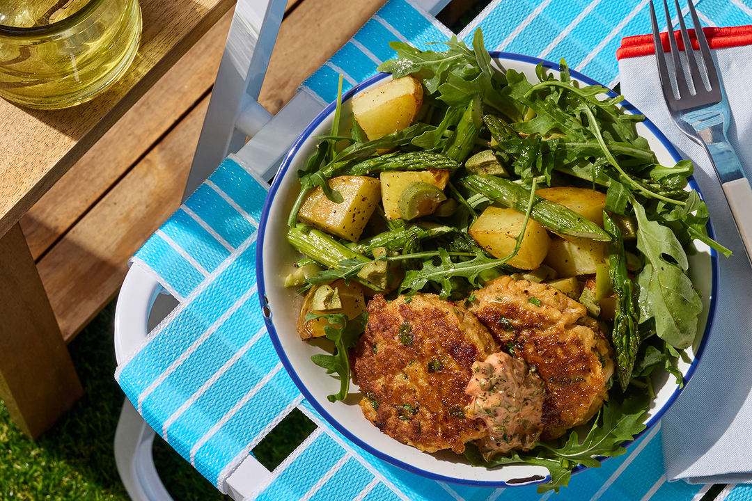 Crab Cakes & Spicy Caper Aioli