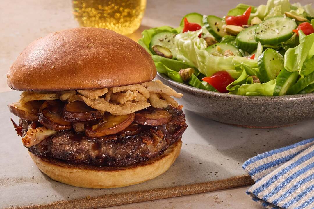 Cheddar Stuffed Prime Beef Burger
