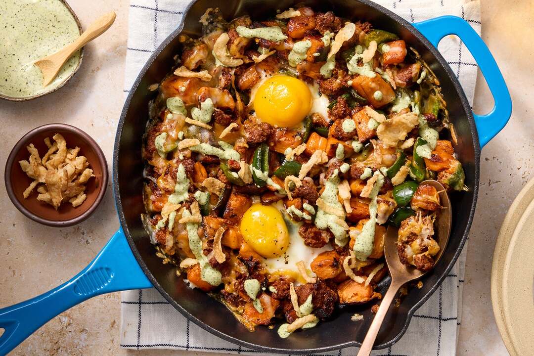 Cheesy Egg & Chorizo Skillet