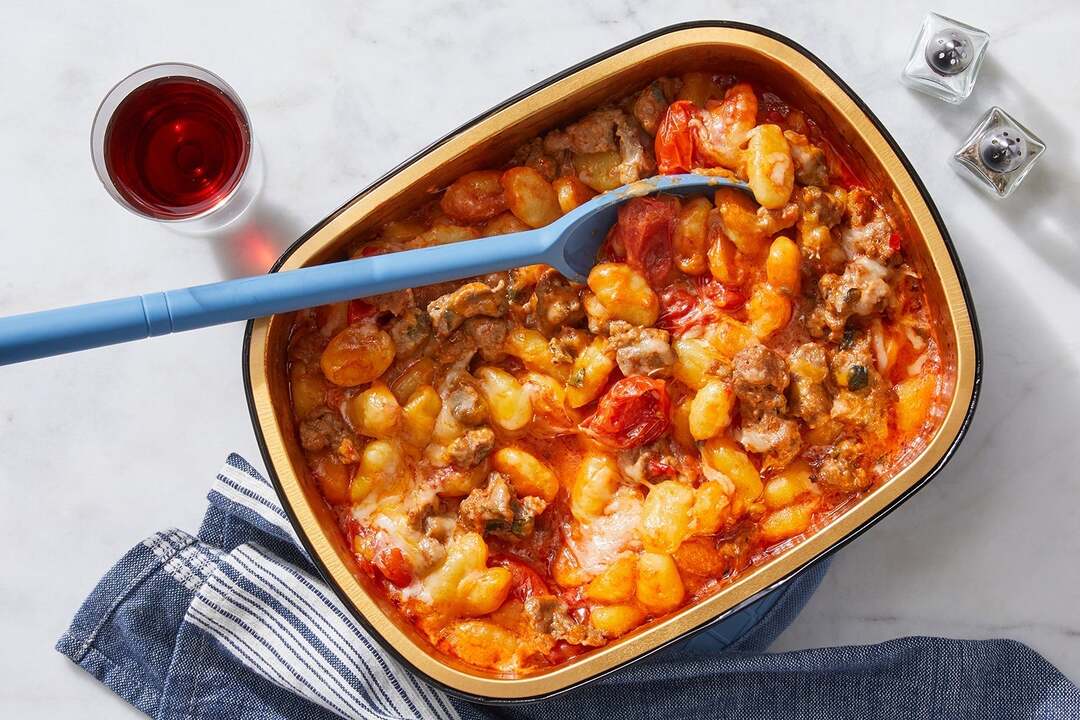 Oven-Baked Smoky Poblano Sausage Gnocchi