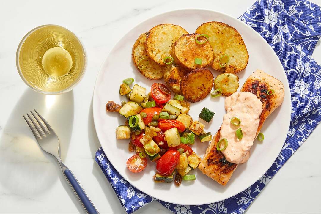 Pan-Seared Salmon & Calabrian Mayo