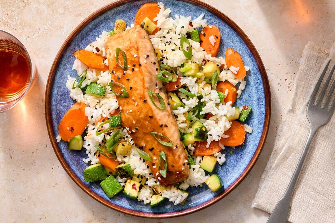 Tamarind Glazed Salmon & Rice