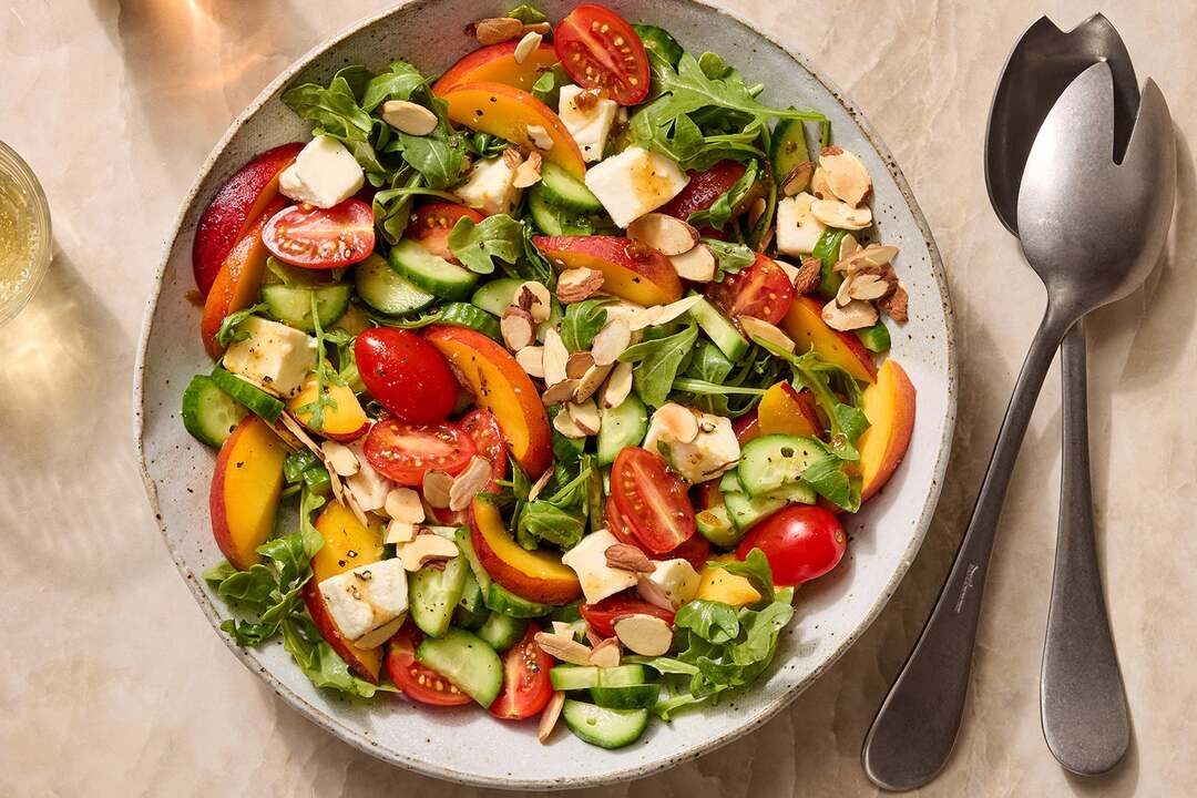 Mozzarella, Tomato & Peach Salad