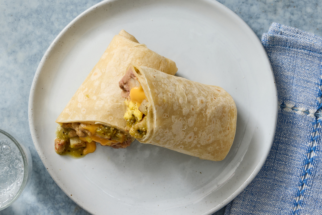 Pork Sausage Breakfast Burrito