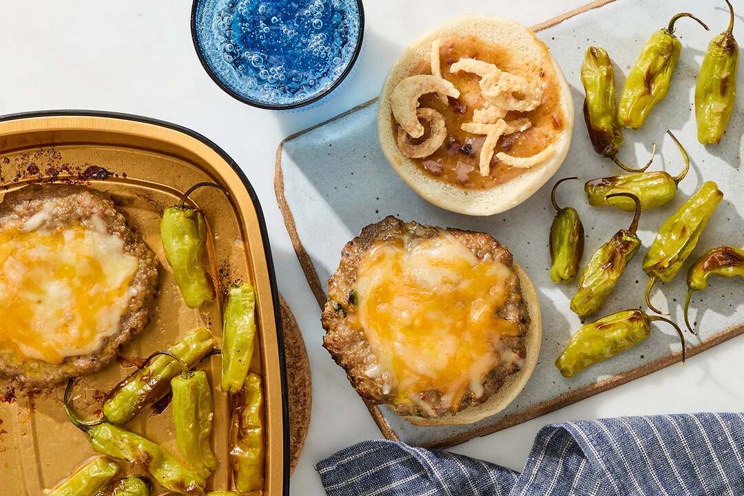 Smoky Pork Sausage Burgers