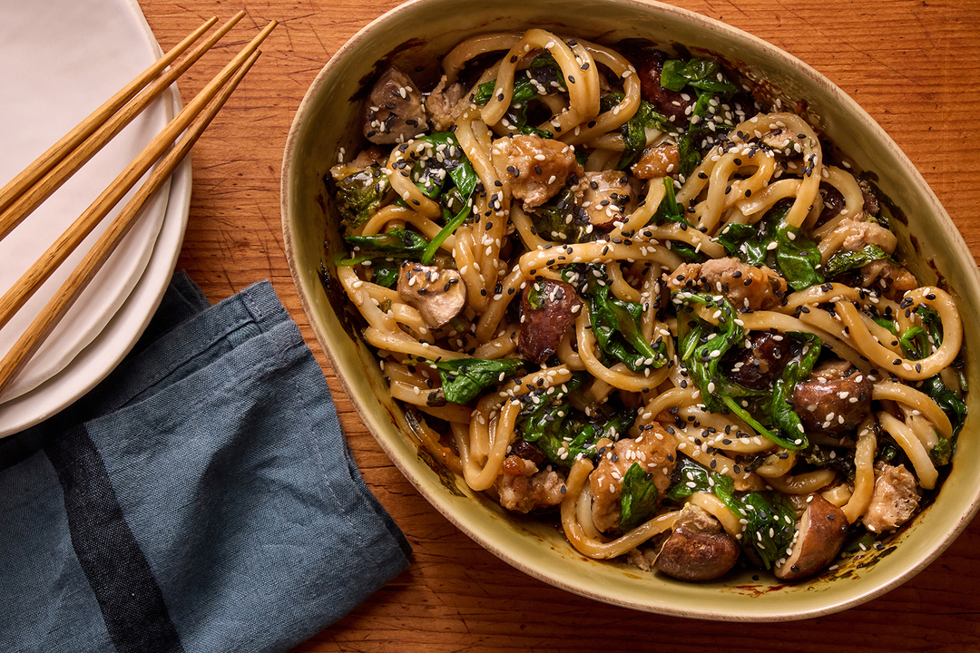 Miso Pork & Udon Bake