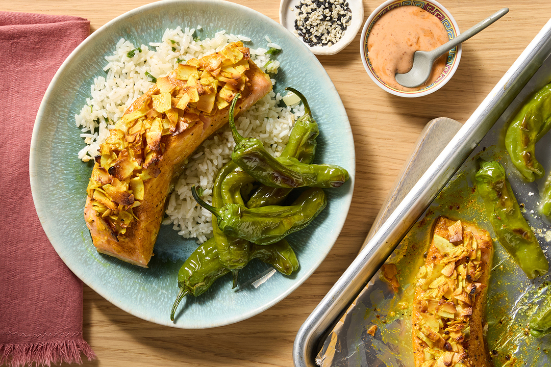 Curry-Coconut Crusted Salmon