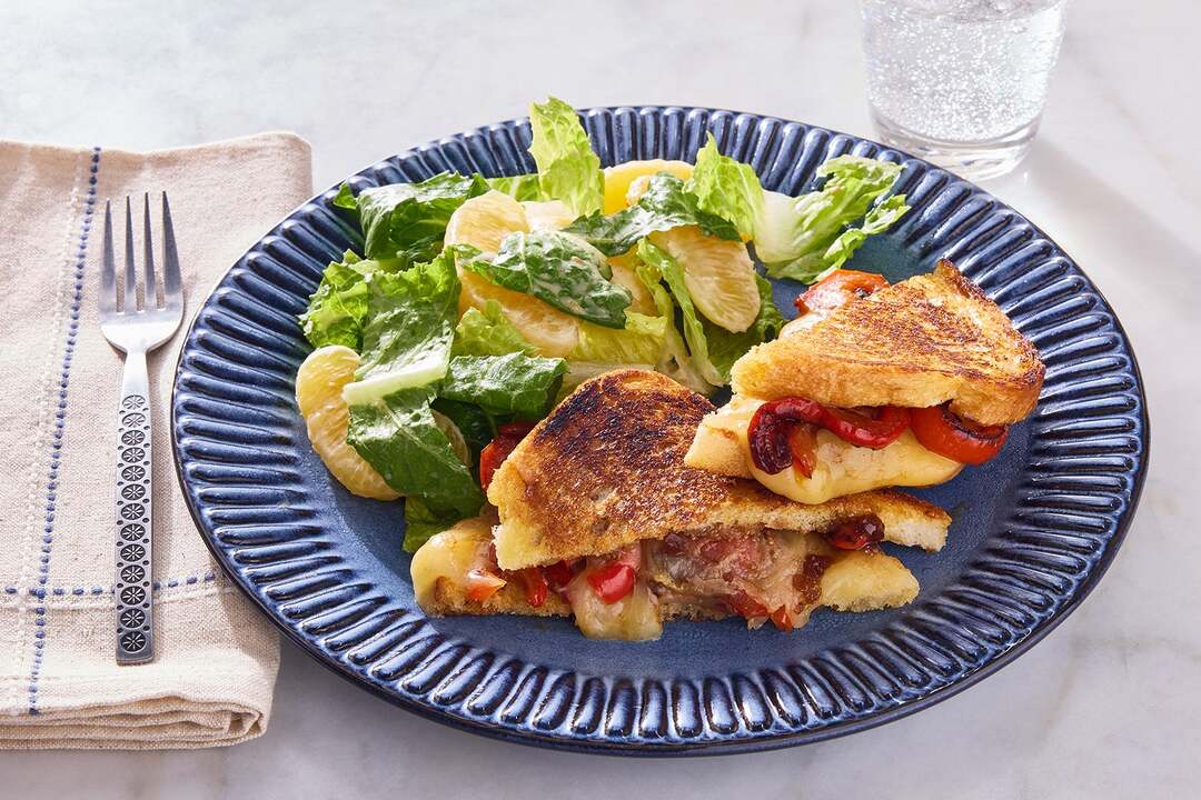 Glazed Pepper & Fig Jam Grilled Cheese