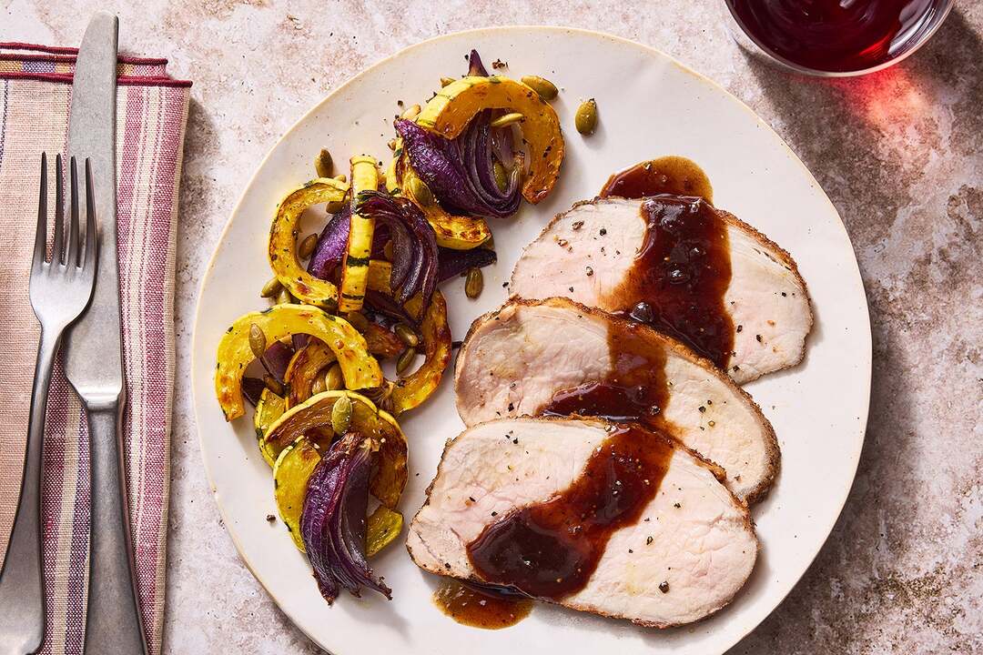 Pork Roast & Pomegranate Pan Sauce