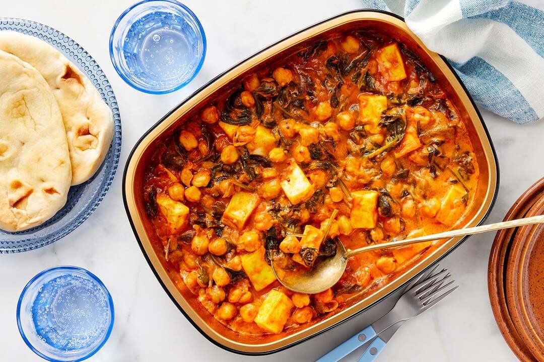 Oven-Baked Paneer & Chickpea Curry