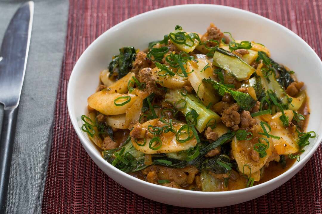 Korean Tteok & Spicy Pork "Ragù"