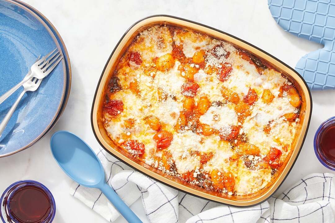 Oven-Baked Cheesy Tomato Gnocchi