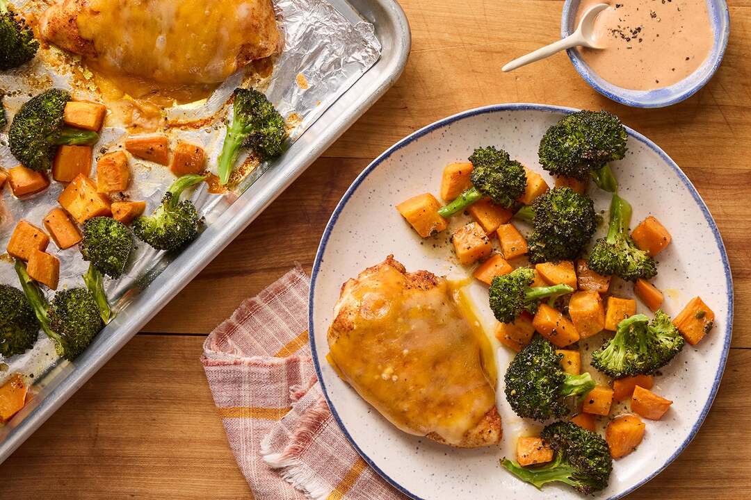 Sheet Pan Cheesy Chicken