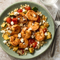 Mediterranean-Style Shrimp Couscous Bowls