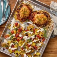 Sheet Pan Crispy Harissa Chicken