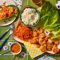 Crispy Korean Shrimp Lettuce Cups