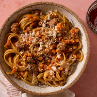Fettuccine Pesto Bolognese