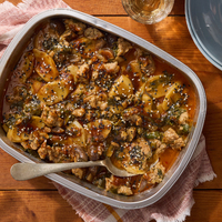 Sweet & Spicy Baked Pork Rice Cakes