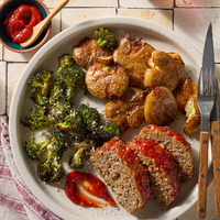 Sheet Pan Italian Meatloaf & Calabrian Ketchup