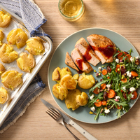 Harissa-Glazed Roasted Pork Chops