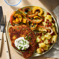 Pork Schnitzel & Pancetta-Potato Salad