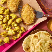 Crispy Baked Curry Chicken & Cauliflower