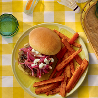 Sweet & Savory Goat Cheese Burgers