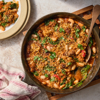 Sausage, White Bean & Kale Skillet