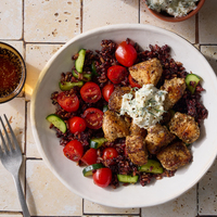 Greek Chicken Brown Rice Bowls