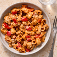 Pork & Roasted Red Pepper Pasta