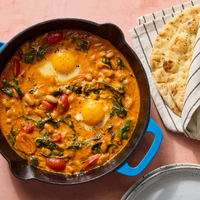 White Bean & Creamy Red Pepper Shakshuka