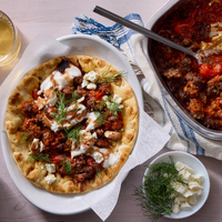 Beef & Roasted Red Pepper Pitas