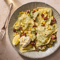 Summer Pesto & Pancetta Ravioli