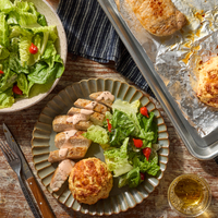 Southern Pork Chops & Cheddar Biscuits
