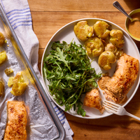 Sheet Pan Romesco Salmon