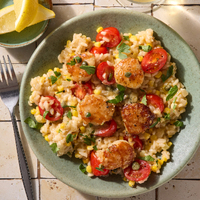 Seared Scallops & Lemon Caper Sauce