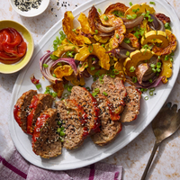 Sheet Pan Gochujang-Glazed Meatloaf